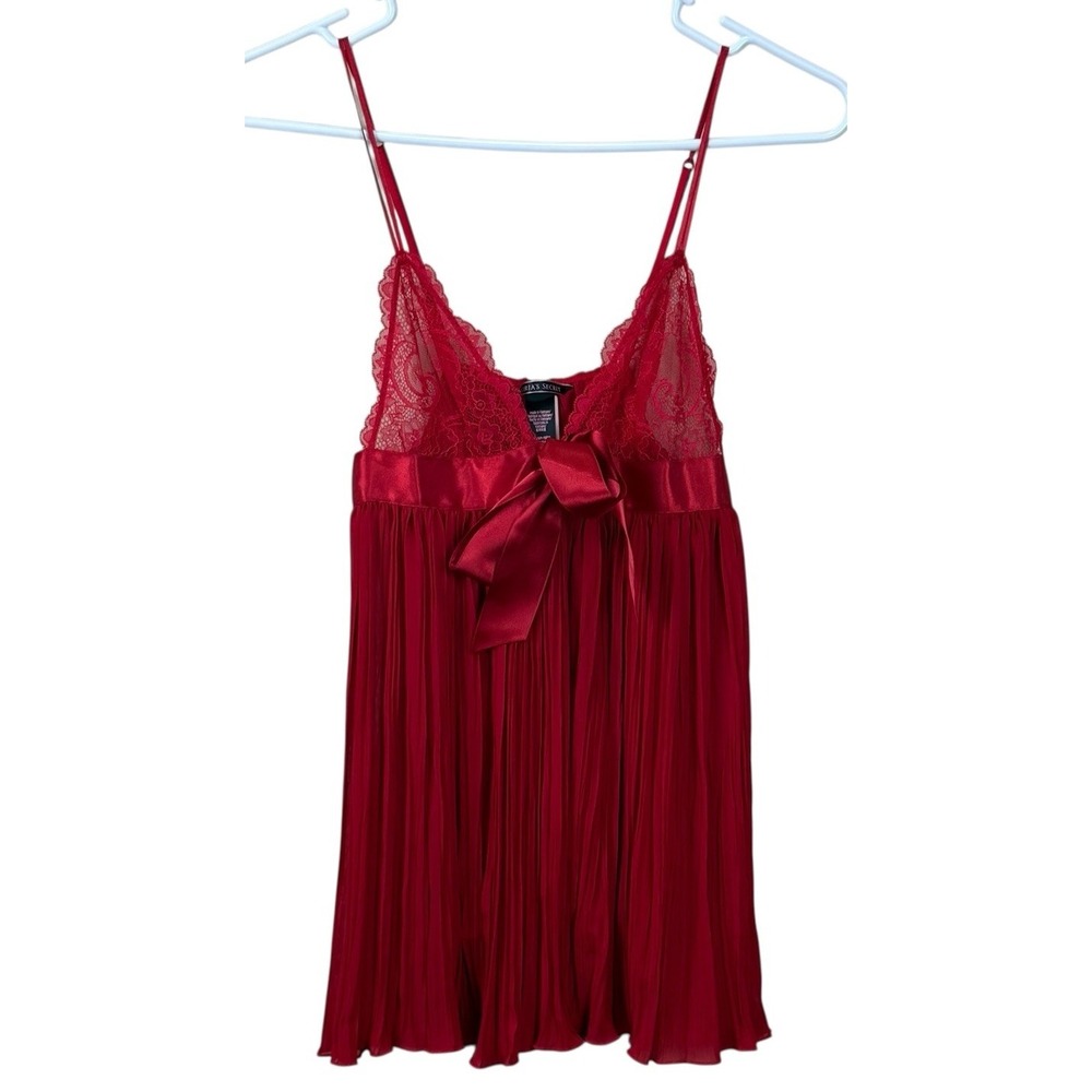 Victoria's Secret Pleated Babydoll Gown Red Lingerie New Very Sexy Size XS NWT